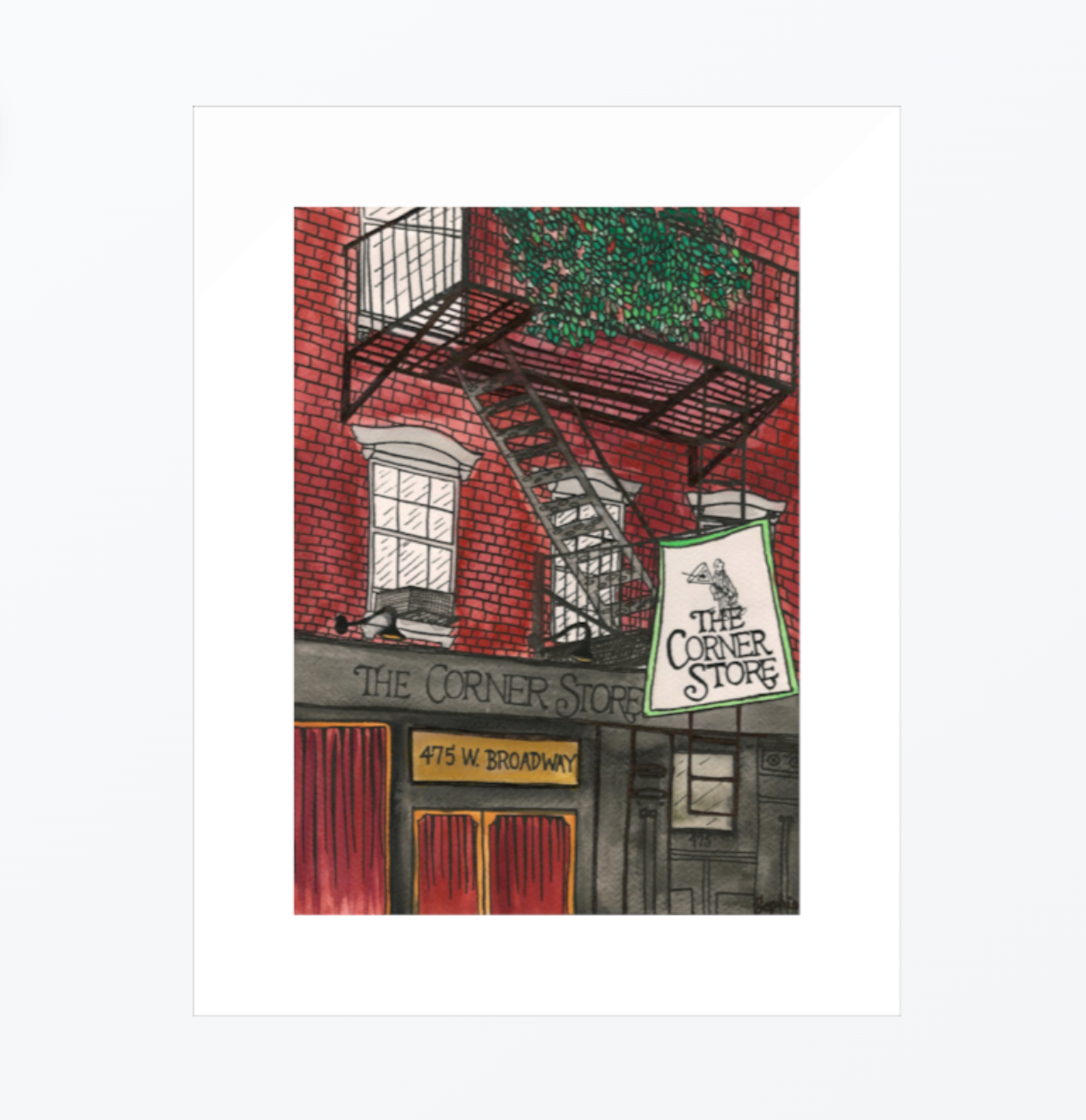 The Corner Store Print - 5 x 7”