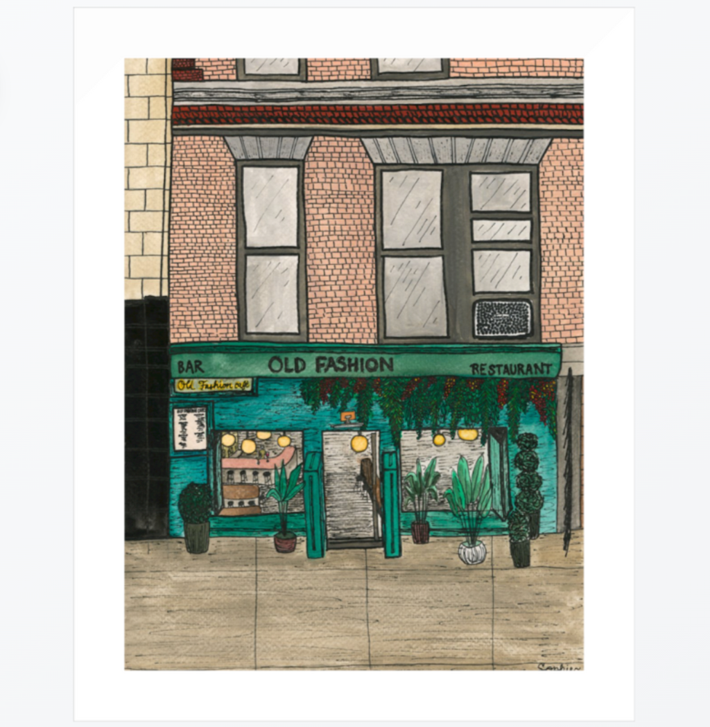 Old Fashion Cafe Print - 9 x 12"