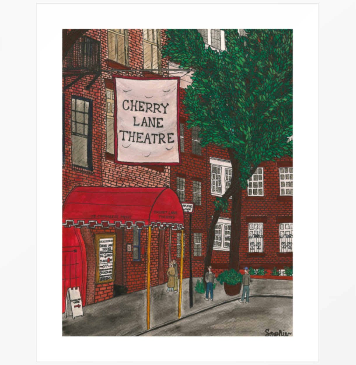 Cherry Lane Theatre Print - 9 x 12"