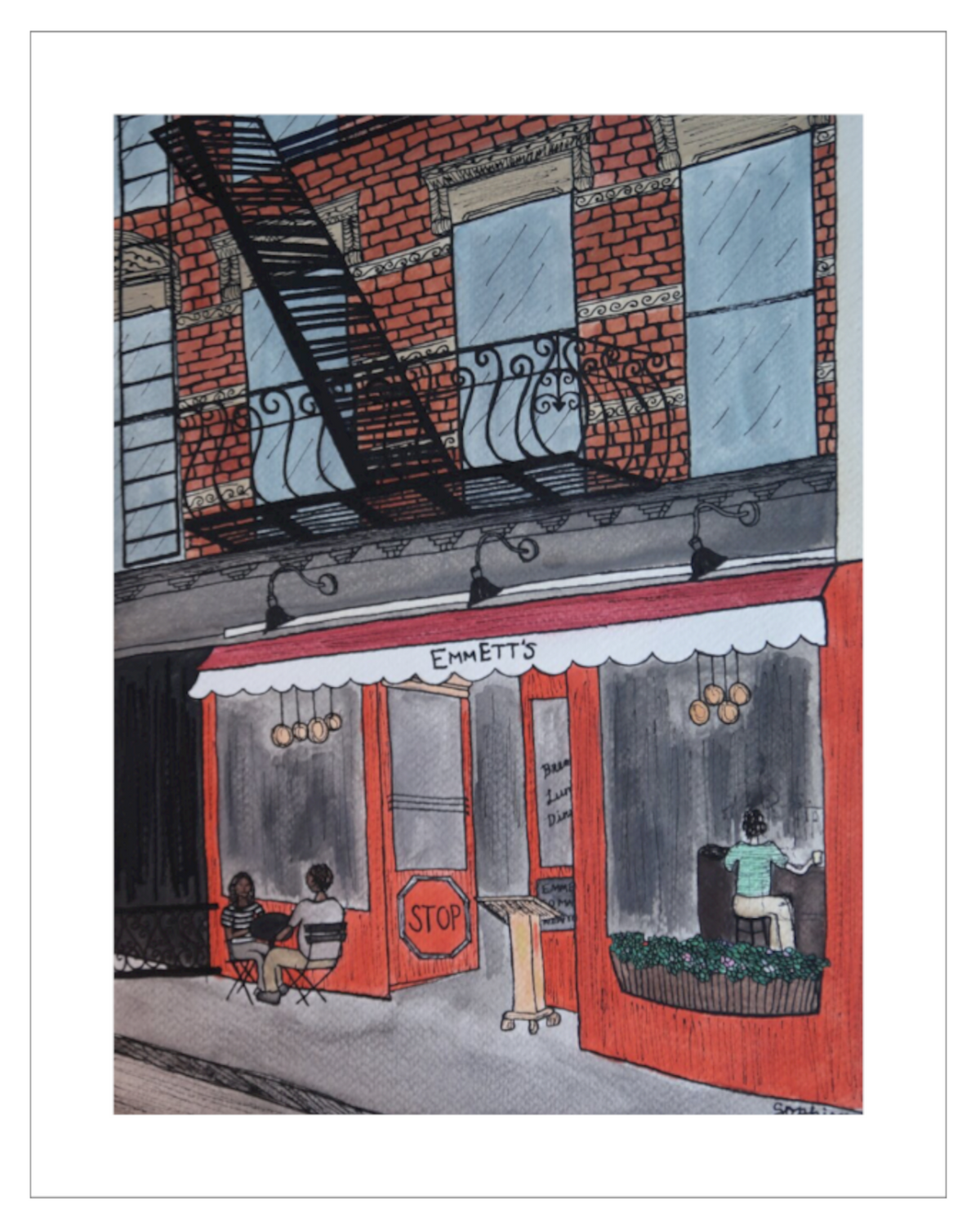 Emmett's on MacDougal Print - 9 x 12"