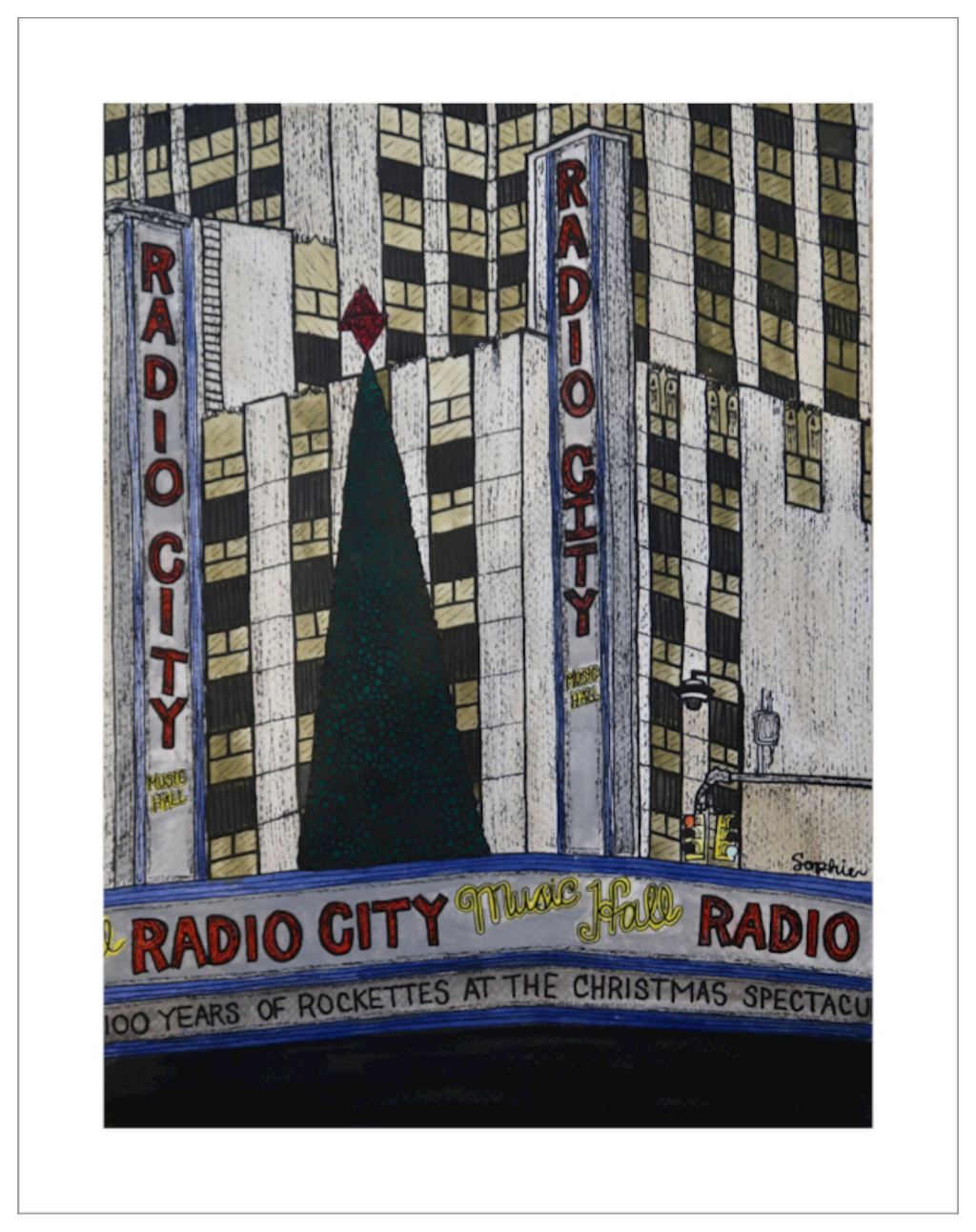 Radio City Music Hall Print - 9 x 12"