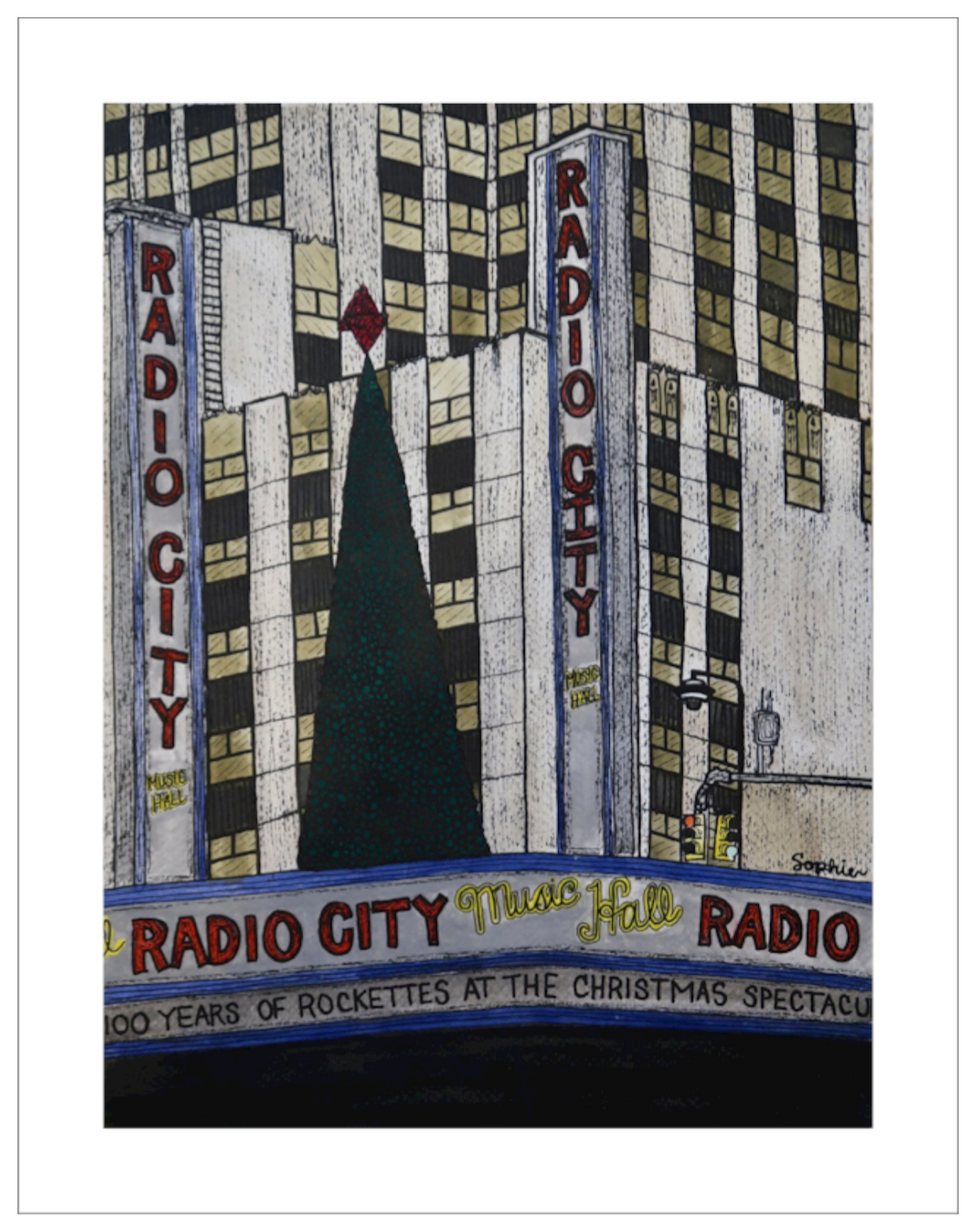 Radio City Music Hall Print - 9 x 12"